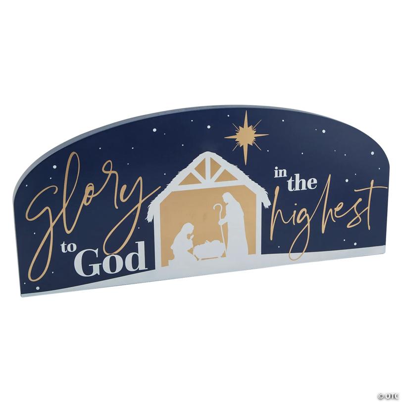 Glory to God Nativity Tabletop Decoration