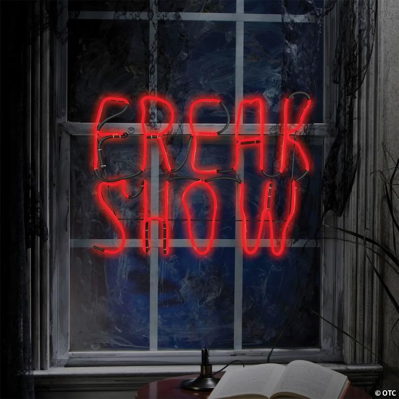 Glowing Neon LED Freak Show Light Up Sign