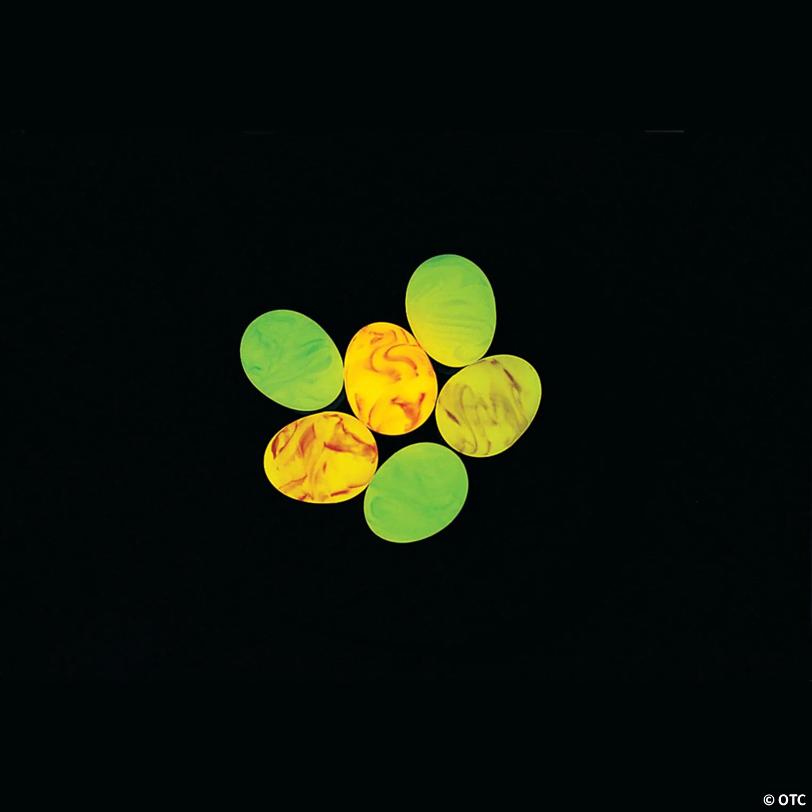 Glow-in-the-Dark Swirl Egg-Shaped Ball Assortment - 12 Pc.