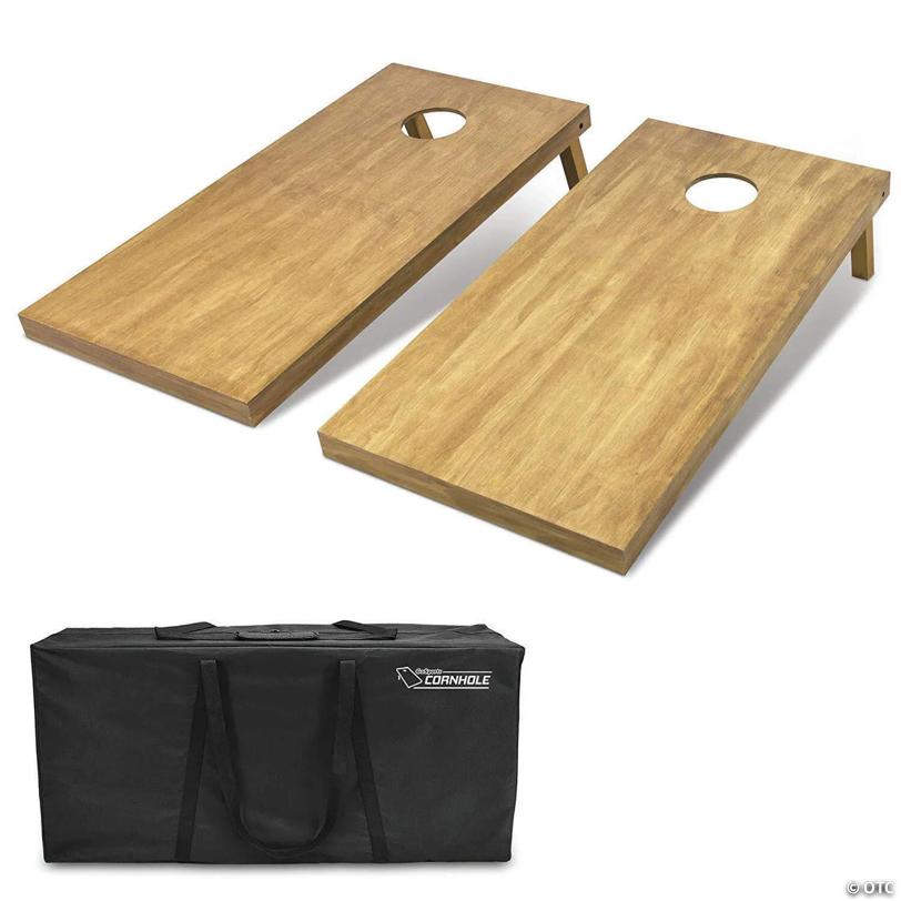 GoSports 4'x2' Regulation Size Wooden Cornhole Boards Set