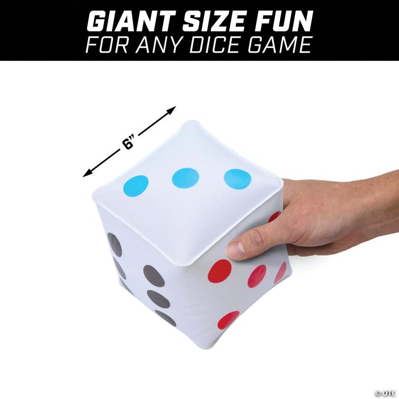 GoSports 6" Giant Inflatable Dice - 6 Pack