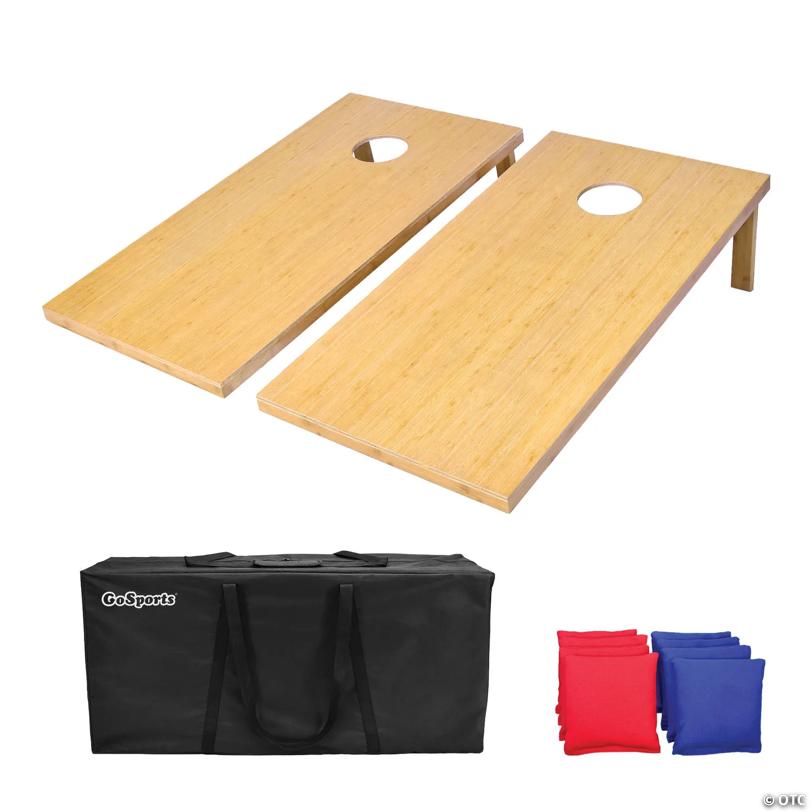 GoSports Bamboo Regulation Size Bamboo Cornhole Set