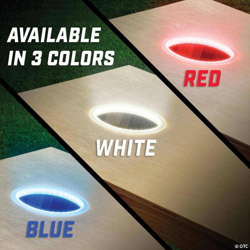 GoSports Cornhole Light Up LED Ring Kit 2pc Set - Blue