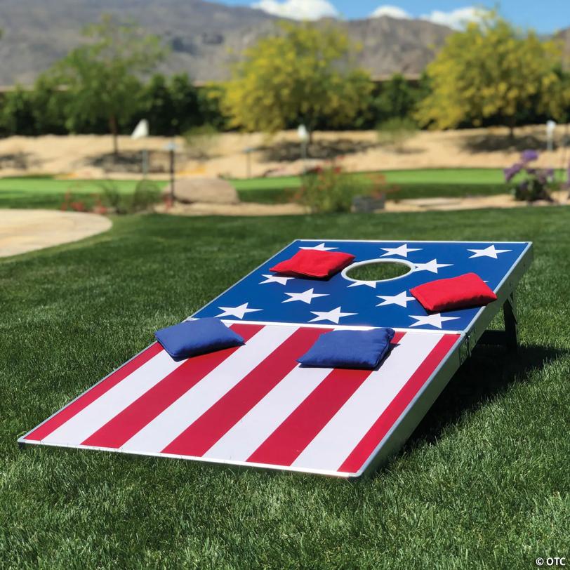GoSports Cornhole PRO Regulation Size Game Set - American Flag Design