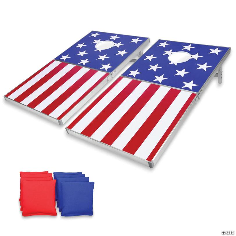 GoSports Cornhole PRO Regulation Size Game Set - American Flag Design