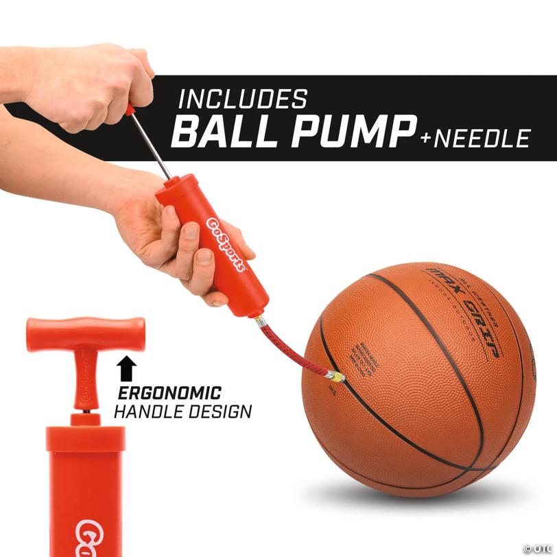 GoSports Indoor / Outdoor Rubber Basketballs - Six Pack of Size 7 Balls with Pump & Carrying Bag