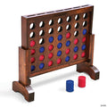 GoSports Premium 4 in a Row Game Dark Wood Stain – 1 Foot Wide