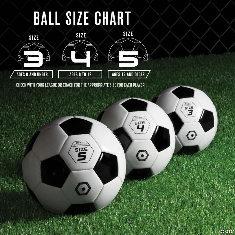 GoSports Size 4 Classic Soccer Ball - 6 Pack