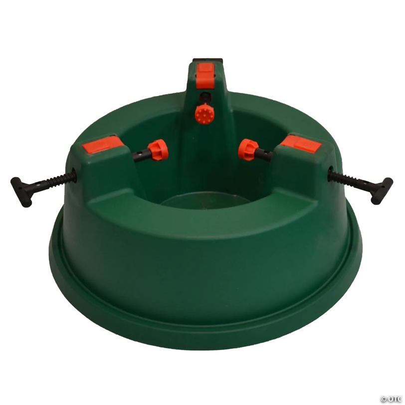 Green Wide Mouth Simple Set Live Christmas Tree Stand - Holds Trees up to 6ft