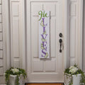 He Lives Vertical Wood Sign