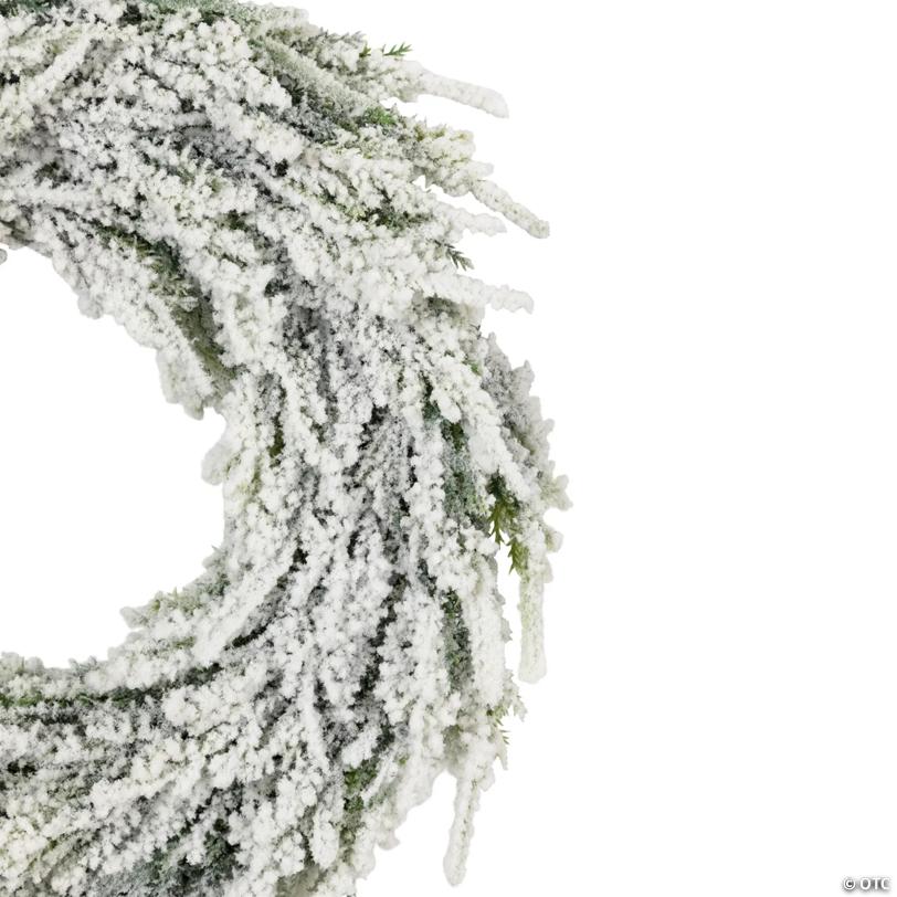 Heavily Flocked Pine Artificial Christmas Wreath - 11.75" - Unlit