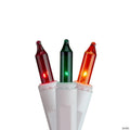 Hofert 140-Count Green and Red Ever Glow Chasing Mini Christmas Light Set  34.75 ft White Wire