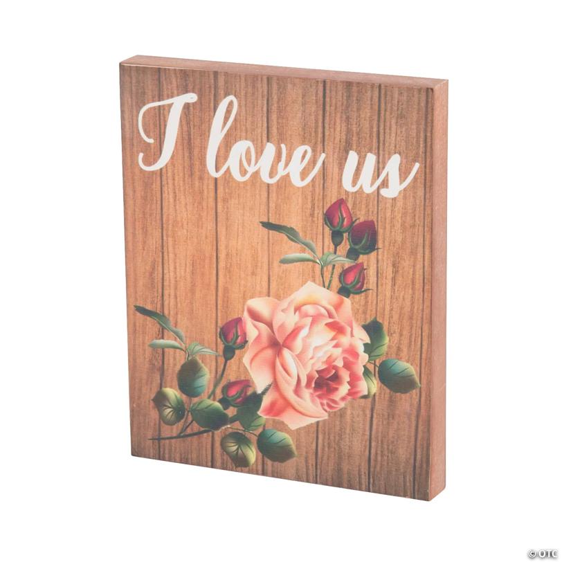 I Love Us Tabletop Sign