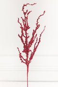 32" Red Iced Sequin Bead Spray