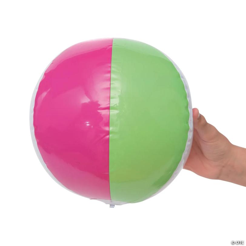 Inflatable 10" Bright Spring Medium Vinyl Beach Balls - 12 Pc.