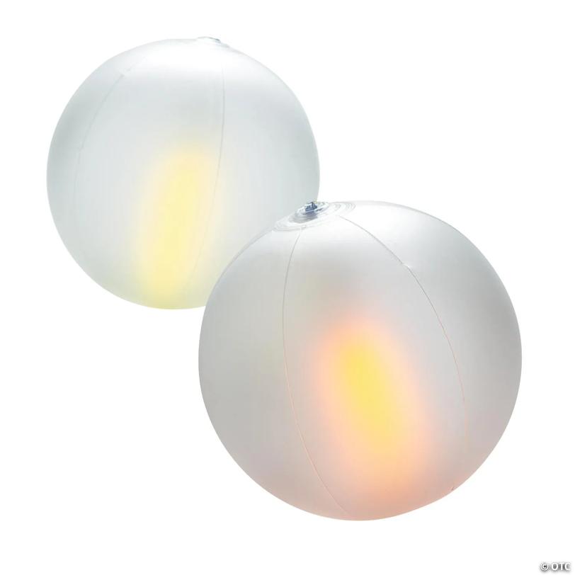 Inflatable 10" Color Changing Light-Up Medium Beach Balls - 12 Pc.