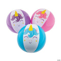 Inflatable 11” Unicorn Medium Beach Balls - 12 Pc.