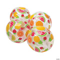 Inflatable 11" Fruit Print Medium Beach Balls - 12 Pc.