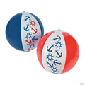 Inflatable 11" Nautical Medium Beach Balls - 12 Pc.