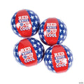 Inflatable 11" Patriotic Medium Red, White & Cool Beach Balls - 12 Pc.