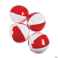 Inflatable 11" Red & White Medium Beach Balls - 12 Pc.