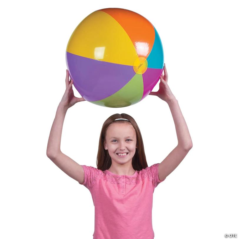 Inflatable 15" Bright Extra Large Beach Balls - 6 Pc.