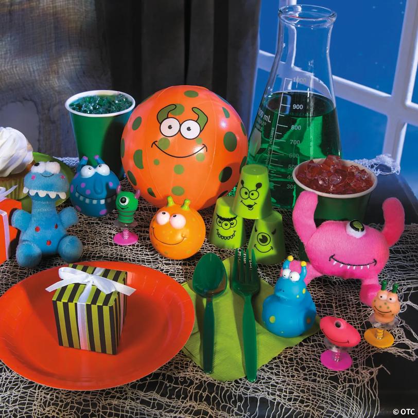 Inflatable 5" Monster Mini Beach Balls - 12 Pc.