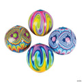 Inflatable 9" Tie-Dye Medium Beach Balls - 12 Pc.