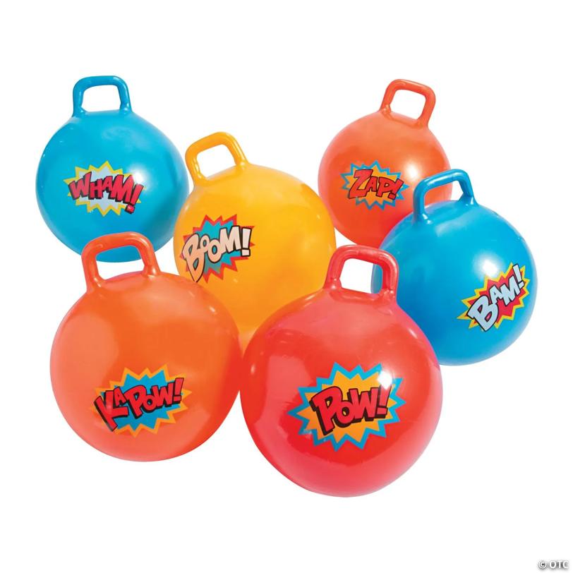 Inflatable Superhero Happy Hoppers - 6 Pc.