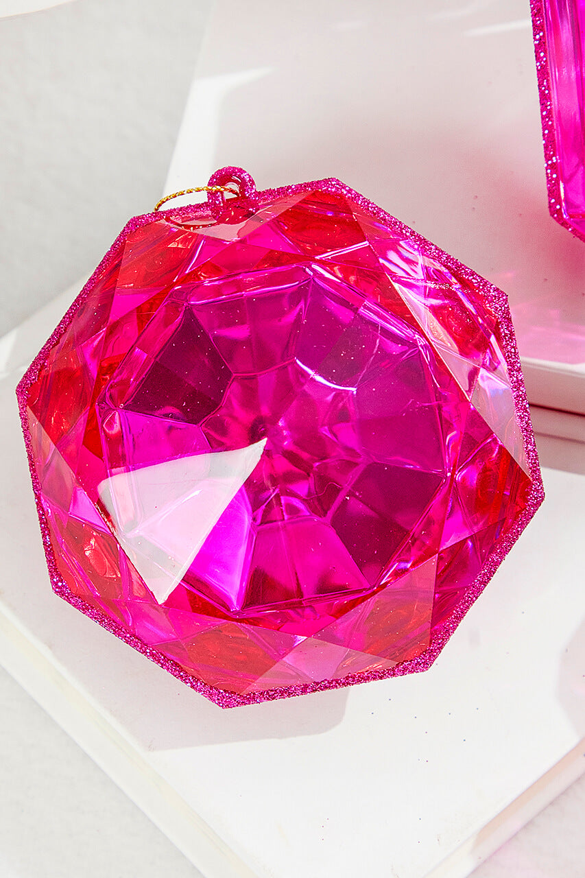 4"-5" Jewel Ornament - Pink