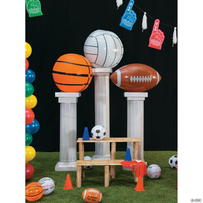 Jumbo Inflatable 30" Classic White Vinyl Volleyball