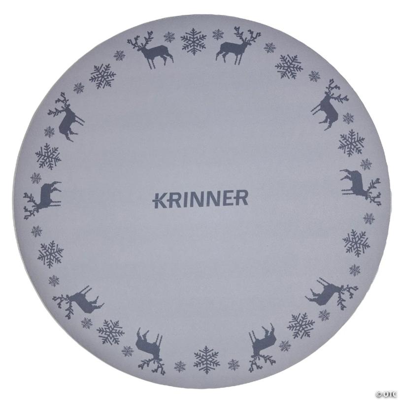 KRINNER 24 Inches Christmas Tree Mat, Grey - Floor Protection Pad for Tree Stands