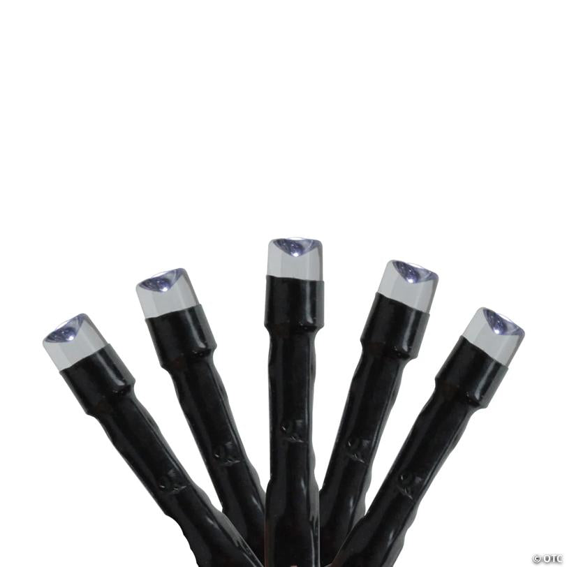 Kaemingk 480 Cool White LED Battery Operated 8-Function Christmas Lights - 117 ft Black Wire
