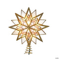 Kurt Adler 10-Light Capiz Treetop, Gold Glitter Star, 9.5 Inches