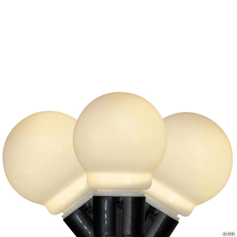 Kurt Adler 10 Warm White Glass LED Christmas Lights - 15 ft Black Wire