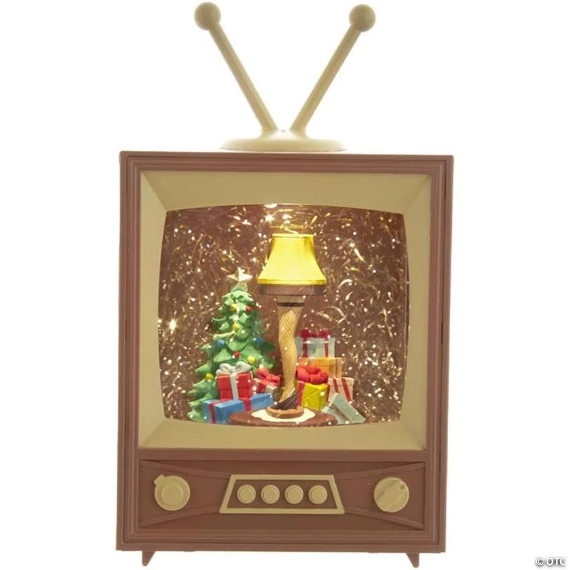 Kurt Adler A Christmas Story LED Musical Television Table Piece- 8.5 Inches- Multi-Colored