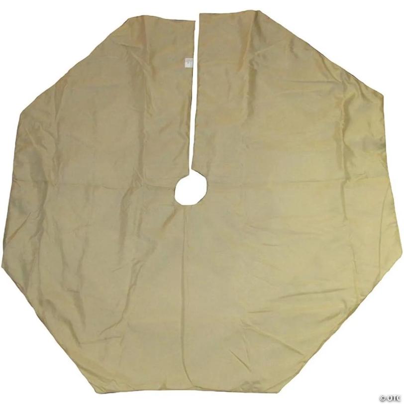 Kurt Adler Christmas Tree Skirt with Sequined Border Design, Gold Ivory, 50in