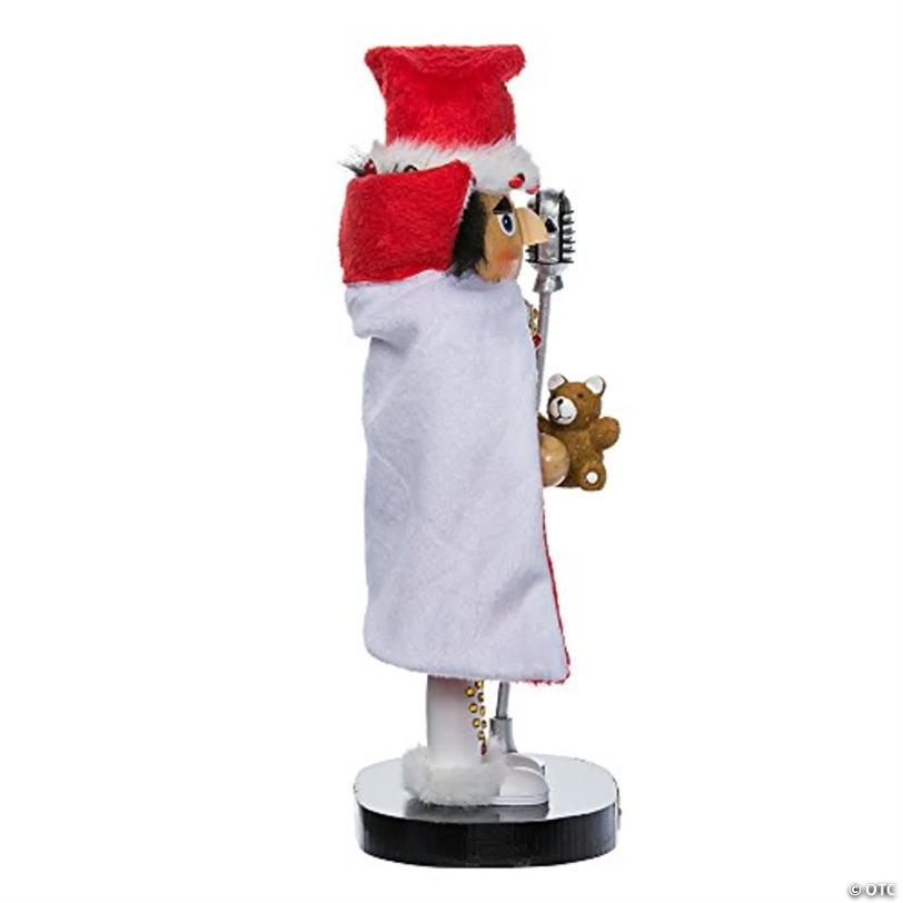 Kurt Adler Elvis in White Suit Christmas Nutcracker, 10 inches