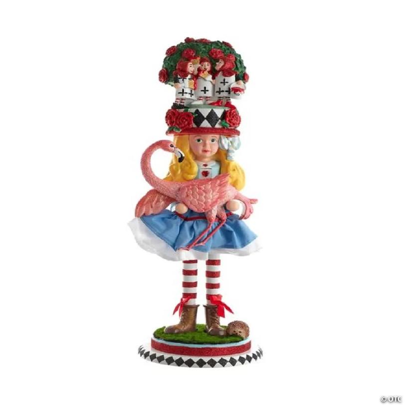Kurt Adler Hollywood Alice in Wonderland With Flamingo Nutcracker 19 Inch