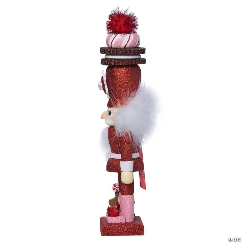 Kurt Adler Hollywood Red Gingerbread Nutcracker with Cookie Hat, 12 inches