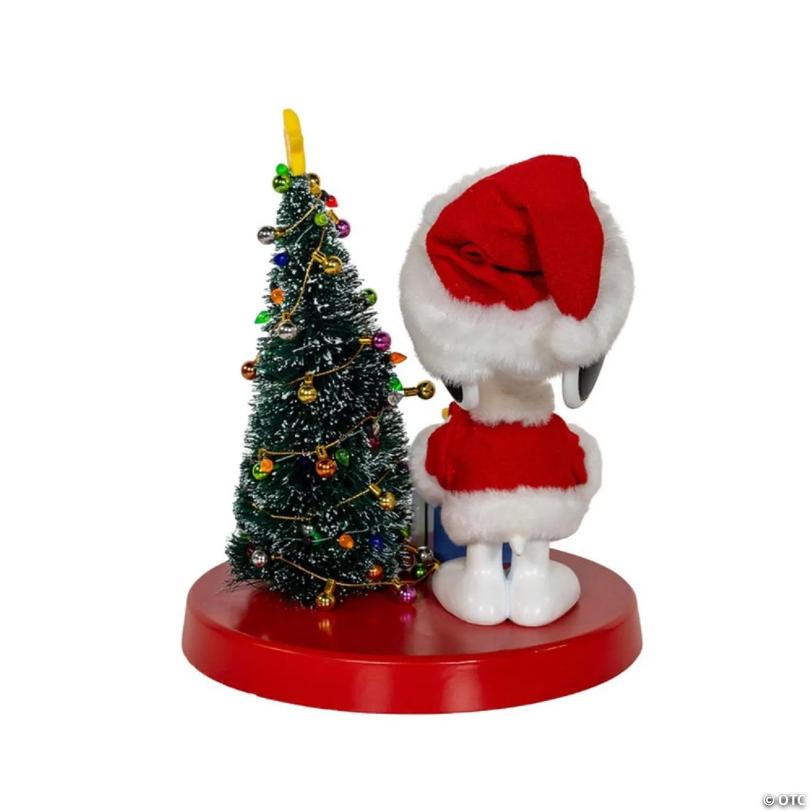 Kurt Adler Peanuts Snoopy and Woodstock Table Piece Christmas Decoration, 8 Inches