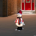 LED Lighted Animated Skiing Snowman Christmas Figure - 24