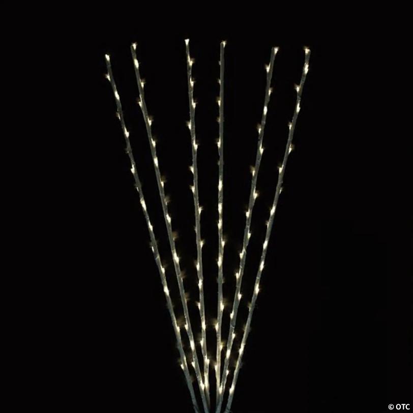LED Lighted Branch Spray Outdoor Christmas Decoration - 72" - Set of 6