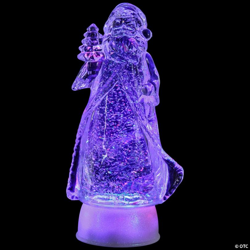 LED Lighted Color Changing Acrylic Santa Claus Christmas Decoration - 10