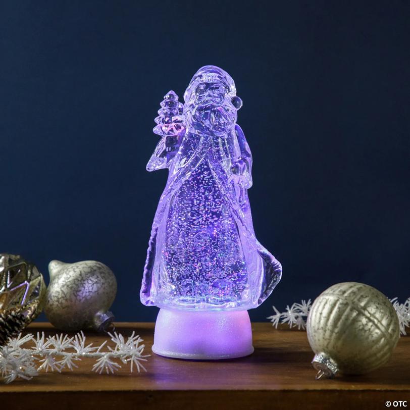 LED Lighted Color Changing Acrylic Santa Claus Christmas Decoration - 10