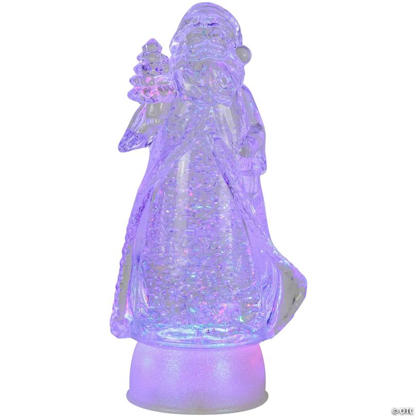 LED Lighted Color Changing Acrylic Santa Claus Christmas Decoration - 10