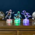 LED Lighted Color Changing Penguin Acrylic Christmas Decorations - 4" - Set of 3