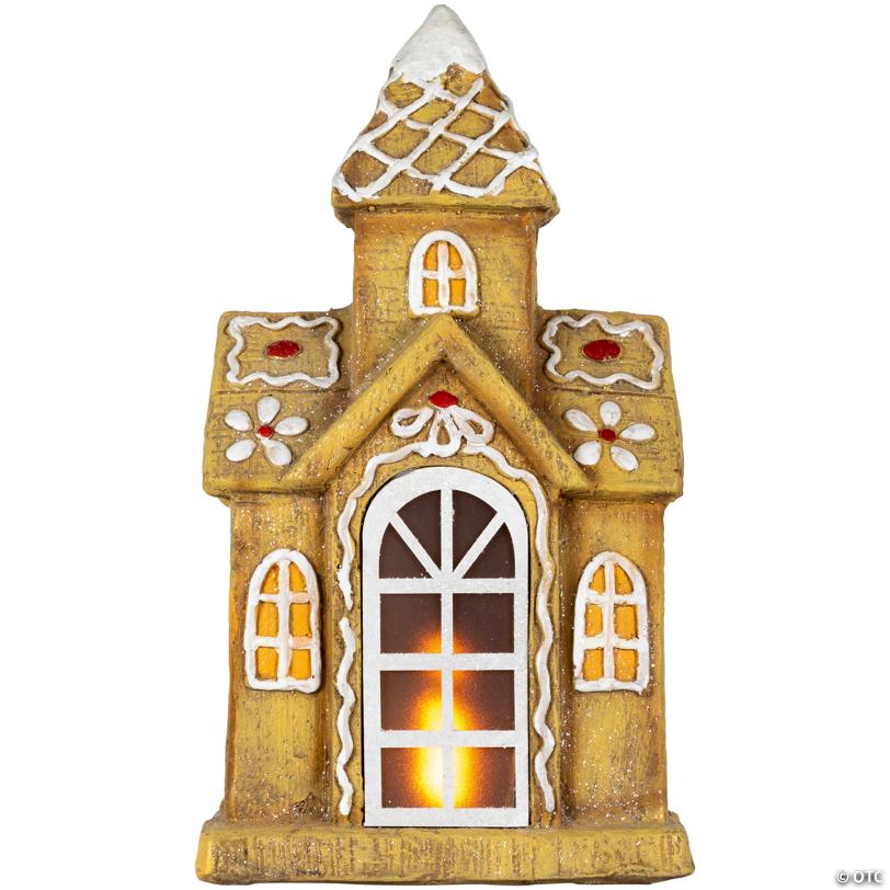 LED Lighted Gingerbread House with Icing Accents Christmas Decoration - 16