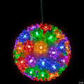 LED Lighted Hanging Starlight Sphere Outdoor Christmas Decoration- 6" - Multicolor Lights