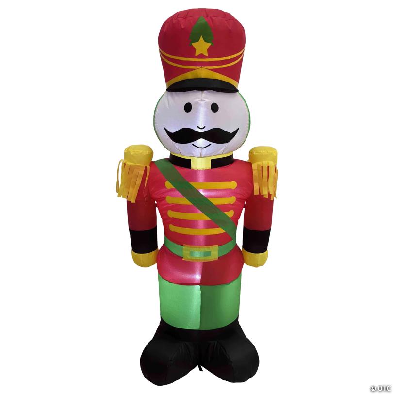 LED Lighted Inflatable Soldier Nutcracker Outdoor Christmas Decoration - 4.25'